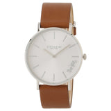 Coach Perry Silver Dial Brown Leather Strap Watch for Women - 14503120 Authentic Buy Shop Now