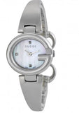 Gucci Guccissima Diamonds Mother of Pearl Dial Silver Steel Strap Watch For Women - YA134504 Authentic Buy Shop Now