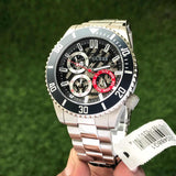 Guess Axle Multifunction Black Dial Silver Steel Strap Watch For Men - GW0488G1 Authentic Buy Shop Now