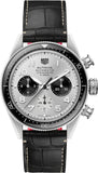 Tag Heuer Autavia Chronometer Flyback Chronograph Silver Dial Black Leather Strap Watch for Men - CBE511B.FC8279 Authentic Buy Shop Now