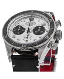 Tag Heuer Autavia Chronometer Flyback Chronograph Silver Dial Black Leather Strap Watch for Men - CBE511B.FC8279 Authentic Buy Shop Now