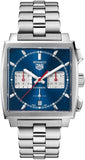 Tag Heuer Monaco Automatic Chronograph Blue Dial Silver Steel Strap Watch for Men - CBL2111.BA0644 Authentic Buy Shop Now