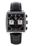 Tag Heuer Monaco Automatic Chronograph Black Dial Black Leather Strap Watch for Men - CBL2113.FC6177 Authentic Buy Shop Now