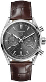 Tag Heuer Carrera Chronograph Grey Dial Brown Leather Strap Watch for Men - CBN2012.FC6483 Authentic Buy Shop Now