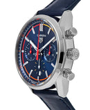 Tag Heuer Carrera Chronograph Blue Dial Blue Leather Strap Watch for Men - CBN201D.FC6543 Authentic Buy Shop Now