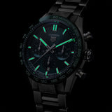 Tag Heuer Carrera Chronograph 44mm Green Dial Silver Steel Strap Watch for Men - CBN2A1N.BA0643 Authentic Buy Shop Now