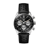 Tag Heuer Carrera Automatic Chronograph Black Dial Black Leather Strap Watch for Men - CBS2210.FC6534 Authentic Buy Shop Now