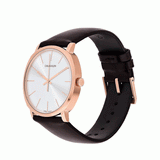 Calvin Klein Posh Silver Dial Brown Leather Strap Watch for Men - K8Q316G6 Authentic Buy Shop Now