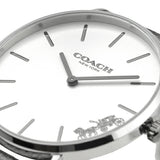 Coach Perry White Dial Grey Leather Strap Watch for Women - 14503155 Authentic Buy Shop Now