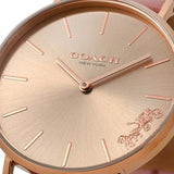 Coach Perry Rose Gold Dial Pink Leather Strap Watch for Women - 14503332-C Authentic Buy Shop Now