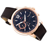 Tommy Hilfiger London Chronograph Blue Dial Brown Leather Strap Watch for Men - 1791532 Authentic Buy Shop Now