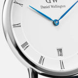 Daniel Wellington Dapper Bristol White Dial Brown Leather Strap Watch For Women - DW00100098 Authentic Buy Shop Now