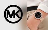 Michael Kors Darci Black Dial Rose Gold Steel Strap Watch for Women - MK3402 Authentic Buy Shop Now
