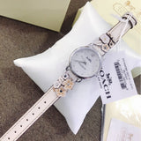 Coach Delancey White Dial Floral White Leather Strap Watch for Women - 14502760 Authentic Buy Shop Now