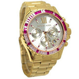 Michael Kors Everest Chronograph Gold Dial Gold Steel Strap Watch for Women - MK5871 Authentic Buy Shop Now