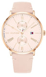 Tommy Hilfiger Jenna Analog Pink Dial Pink Leather Strap Watch for Women - 1782071 Authentic Buy Shop Now