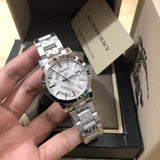 Burberry The City White Dial Silver Steel Strap Watch for Women - BU9144 Authentic Buy Shop Now