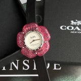 Coach Perry Silver Dial Black Leather Strap Watch for Women - 14503049 Authentic Buy Shop Now