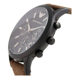 Emporio Armani Chronograph Black Dial Brown Leather Strap Watch For Men - AR11078 Authentic Buy Shop Now