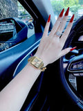 Guess Vanity Gold Dial Gold Steel Strap Watch for Women - W1029L2 Authentic Buy Shop Now