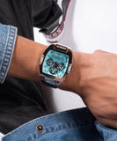 Guess Phoenix Multi Function Aqua Blue Dial Silver Steel Strap Watch for Men - GW0456G4 Authentic Buy Shop Now