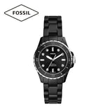 Fossil FB-01 Three-Hand Black Dial Black Ceramic Strap Watch for Women - CE1108 Authentic Buy Shop Now