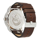 Diesel Mini Daddy LIght Blue Dial Brown Leather Strap Watch For Men - DZ7321 Authentic Buy Shop Now