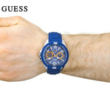 Guess Trade Blue Dial Blue Silicone Strap Watch for Men - W0967G2 Authentic Buy Shop Now