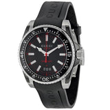 Gucci Dive Quartz Black Dial Black Rubber Strap Watch For Men - YA136303 Authentic Buy Shop Now