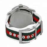 Gucci G Timeless White Dial Two Tone Nylon Strap Watch For Men - YA126231 Authentic Buy Shop Now