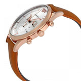 Emporio Armani Quartz Silver Dial Brown Leather Strap Watch For Men - AR11043 Authentic Buy Shop Now