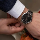 Emporio Armani Ruggero Black Dial Silver Steel Strap Watch for Men - AR11310 Authentic Buy Shop Now