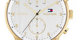 Tommy Hilfiger Chase Quartz White Dial Gold Steel Strap Watch for Men - 1791576 Authentic Buy Shop Now