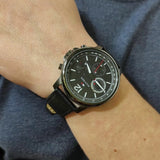 Tommy Hilfiger London Chronograph Grey Dial Black Leather Strap Watch for Men - 1791533 Authentic Buy Shop Now