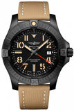 Breitling Avenger Automatic GMT 45 Black Dial Brown Nylon Strap Watch for Men - V32395101B1X1 Authentic Buy Shop Now