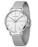 Calvin Klein Even Quartz White Dial Silver Steel Strap Watch for Women - K7B21126 Authentic Buy Shop Now