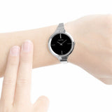 Calvin Klein Lively Black Dial Silver Steel Strap Watch for Women - K4U23121 Authentic Buy Shop Now