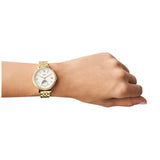 Fossil Jacqueline Moonphase Mother of Pearl Dial Gold Steel Strap Watch for Women - ES5167 Authentic Buy Shop Now