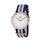 Daniel Wellington Classic Trinity White Dial Three Tone Nylon Strap Watch For Women - 0509DW Authentic Buy Shop Now