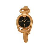 Gucci Horsebit Collection Black Dial Rose Gold Steel Strap Watch For Women - YA139507 Authentic Buy Shop Now