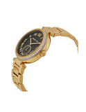 Michael Kors Skylar Black Dial Gold Steel Strap Watch for Women - MK5989 Authentic Buy Shop Now