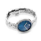 Swarovski Cosmopolitan Blue Dial Silver Steel Strap Watch for Women - 5517790 Authentic Buy Shop Now