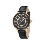 Swarovski Octea Lux Black Dial Black Leather Strap Watch for Women - 5414410 Authentic Buy Shop Now