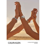 Calvin Klein Wavy Silver Dial Silver Steel Strap Watch for Women - K9U23146 Authentic Buy Shop Now