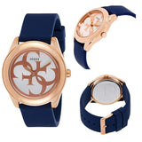 Guess G Twist White Dial Blue Silicone Strap Watch For Women - W0911L6 Authentic Buy Shop Now