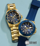 Guess Chaser Multifunction Blue Dial Gold Steel Strap Watch for Men - W0172G5 Authentic Buy Shop Now