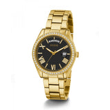 Guess Luna Diamonds Black Dial Gold Steel Strap Watch for Women - GW0307L2 Authentic Buy Shop Now