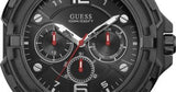 Guess Genesis Quartz Black Dial Black Silicone Strap Watch For Men - W1254G2 Authentic Buy Shop Now