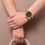 Michael Kors Slim Runway Tortoise Shell Dial Two Tone Steel Strap Watch for Women - MK4284 Authentic Buy Shop Now