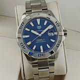 Tag Heuer Aquaracer Calibre 5 Automatic Blue Dial Silver Steel Strap Watch for Men - WAY2012.BA0927 Authentic Buy Shop Now